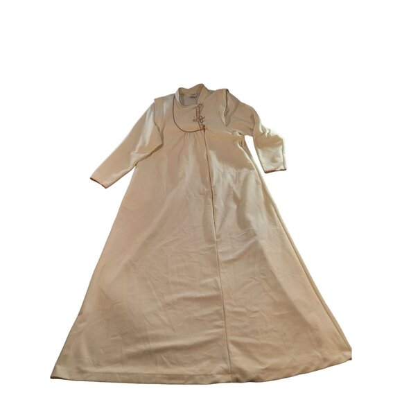 Vintage Henson Kickernick‎ Nightgown Women Sz OS Cream 80s Designer Intimates - Picture 1 of 7